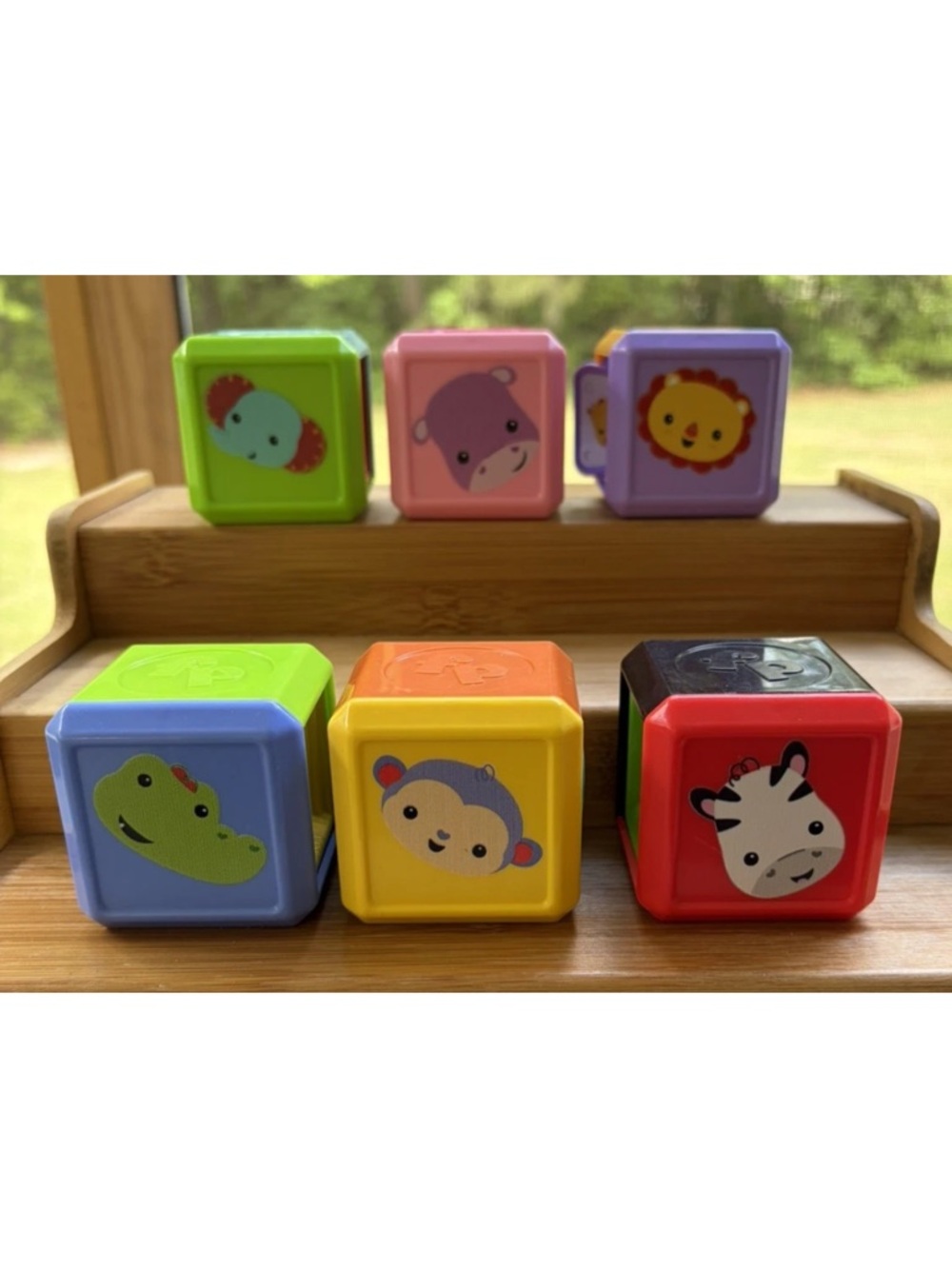 Fisher Price Laugh & Learn Toddler Blocks Lot of 6 Sensory Animals Numbers (1-6)